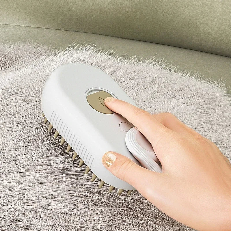 Rellan 3-in-1 Pet Spray Massage Brush – Groom, Soothe & Shine