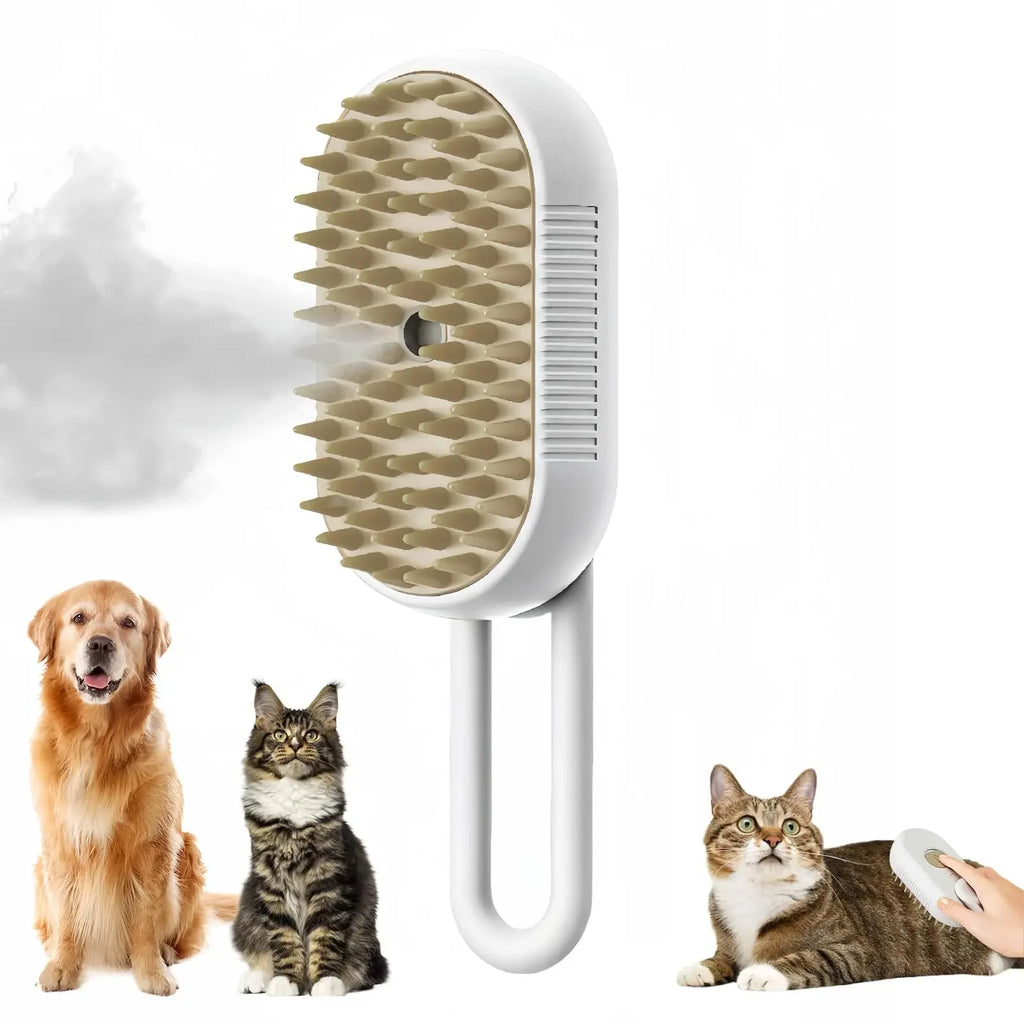 Rellan 3-in-1 Pet Spray Massage Brush – Groom, Soothe & Shine