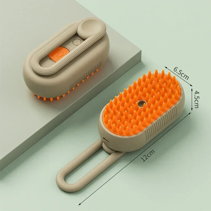Rellan 3-in-1 Pet Spray Massage Brush – Groom, Soothe & Shine