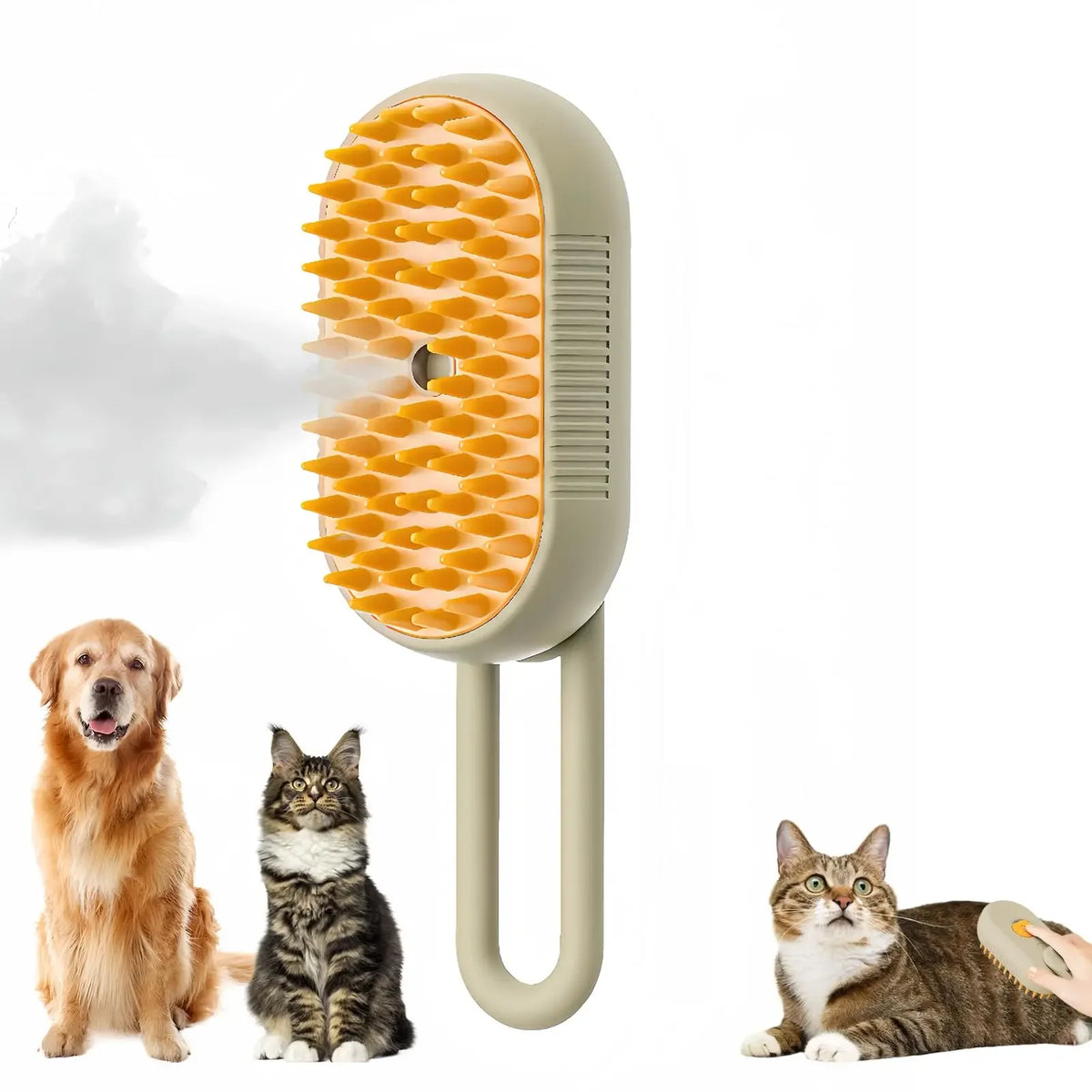 Rellan 3-in-1 Pet Spray Massage Brush – Groom, Soothe & Shine